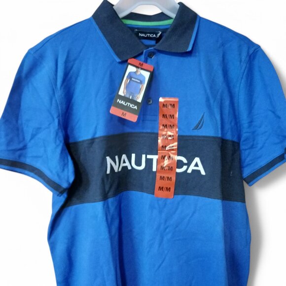 Nautica Men's Royal Blue Polo Shirt – Classic Nautical Style, NWT, Size M - Picture 9 of 11